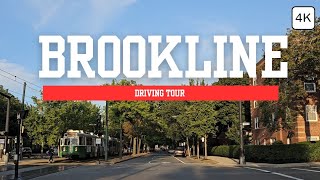 [4K] Brookline, Massachusetts- Boston Drive