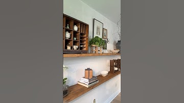 DIY floating shelves for my dream tea room ✨ #roommakeover #floatingshelves #diyprojects