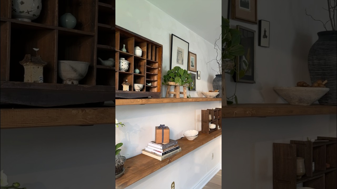 DIY floating shelves for my dream tea room ✨ 