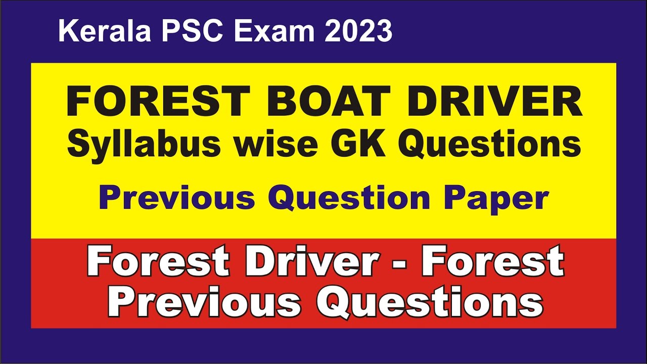Forest Boat Driver Boat Driver Previous Gk Practice Previous Forest