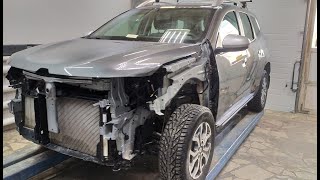 видео: Ремонт передней части Renault Duster2 после дтп. картинка: Ремонт передней части Renault Duster2 после дтп.