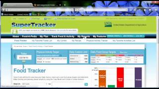 SuperTracker Nutritional Analysis Directions