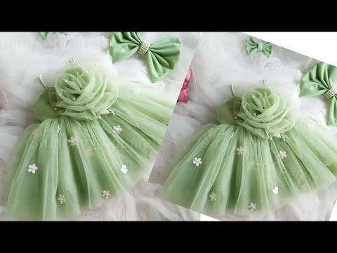 Rose Ball Gown Cutting And Stitching/3to4 Year Girl Frock Cutting Stitching/ Very Easy Frock Cutting