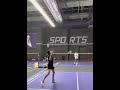 Back court two-point footwork with hitting #Badminton #Basic skills