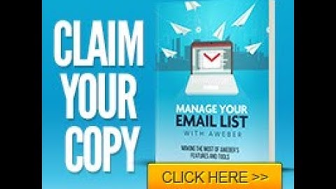 0001 Creating A List Email List Aweber