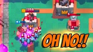 Clash Royale OMG! INSANELY CLOSE BATTLES - GIANT SKELETON DECK TEST)!!
