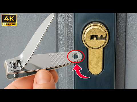 فيديو Emergency Door Opening Without Key😱!!Easy And Quick With Nail Clippers