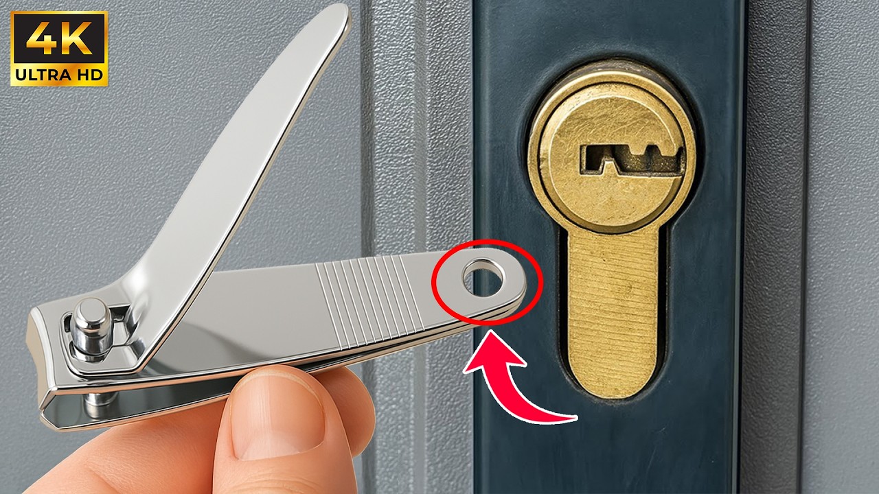 Аварийное открытие двери без ключа! Легко и быстро с помощью кусачек для ногтей