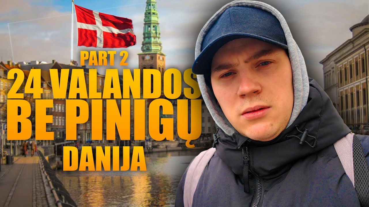 24 Valandas gyvenu be pinigų Kopenhagoje | Antra dalis | #15 Vlogas