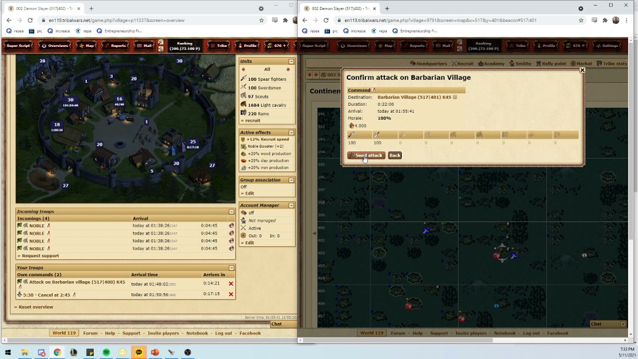 Tribalwars - How to Cancel Snipe