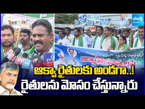 ఆక్వా రైతులకు అండగా..!: YSRCP Leaders Protest Agaisnt Chandrababu Govt | Aqua Farmers Problems - SAKSHITV