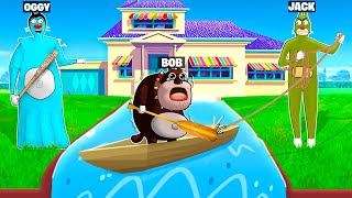 BOB Try To Escape With Boat From Scary Oggy Granny And Grandpa Jack House | Rock Indian Gamer