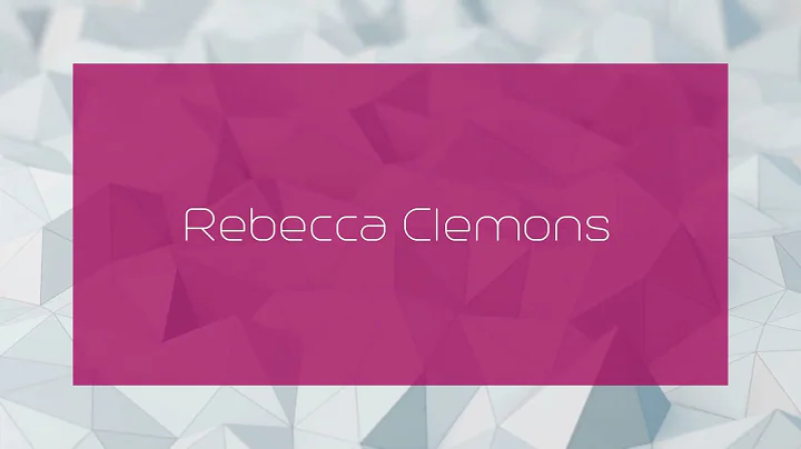 Rebecca Clemons - appearance
