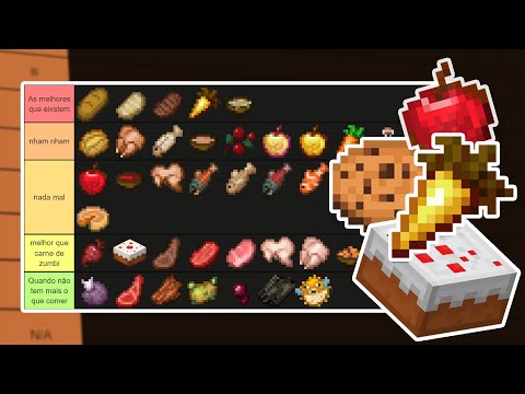 TIERLIST DE COMIDAS DO MINECRAFT