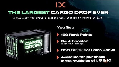 PLANET IX TUTORIALS(HOW TO BUY CARGO DROP 3 VOUCHER FROM CROWD1 AND ENCODE IT IN PLANET IX DASHBOARD
