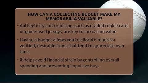 How Can A Collecting Budget Make My Memorabilia Valuable? - The Memorabilia Zone