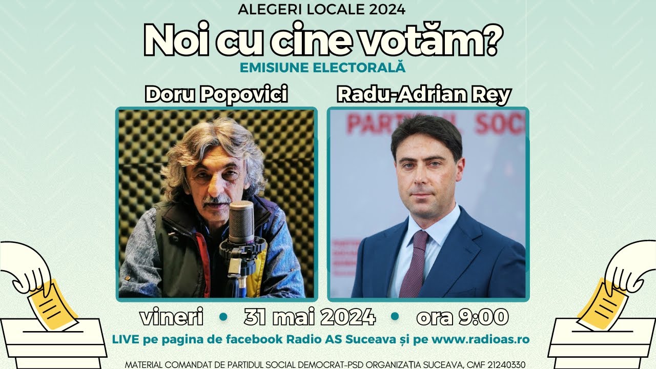 NOI CU CINE VOTĂM? | invitat: Radu-Adrian Rey, candidat PSD la CJ ...