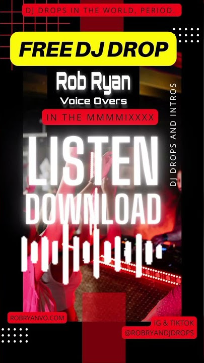 Free DJ Drop | In the Mix | Rob Ryan DJ Drops | DJ Download