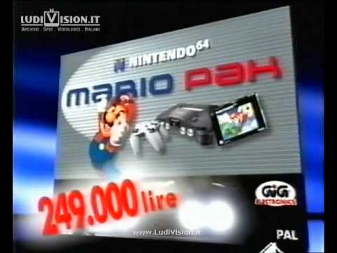 Pubblicità italiana Nintendo 64 Mario Pak (1998)