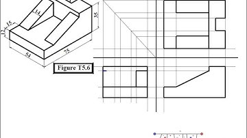Engineering Drawing Tutorials/Orthographic drawing 1 with front view and slide view (T 5. 6)
