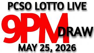 Lotto Result Today 9pm Draw May 25, 2026 Swertres Ez2 PCSO LIVE