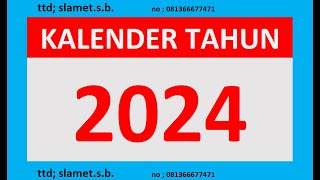 kalender tahun 2024 lengkap weton dean pasaran   gerhana