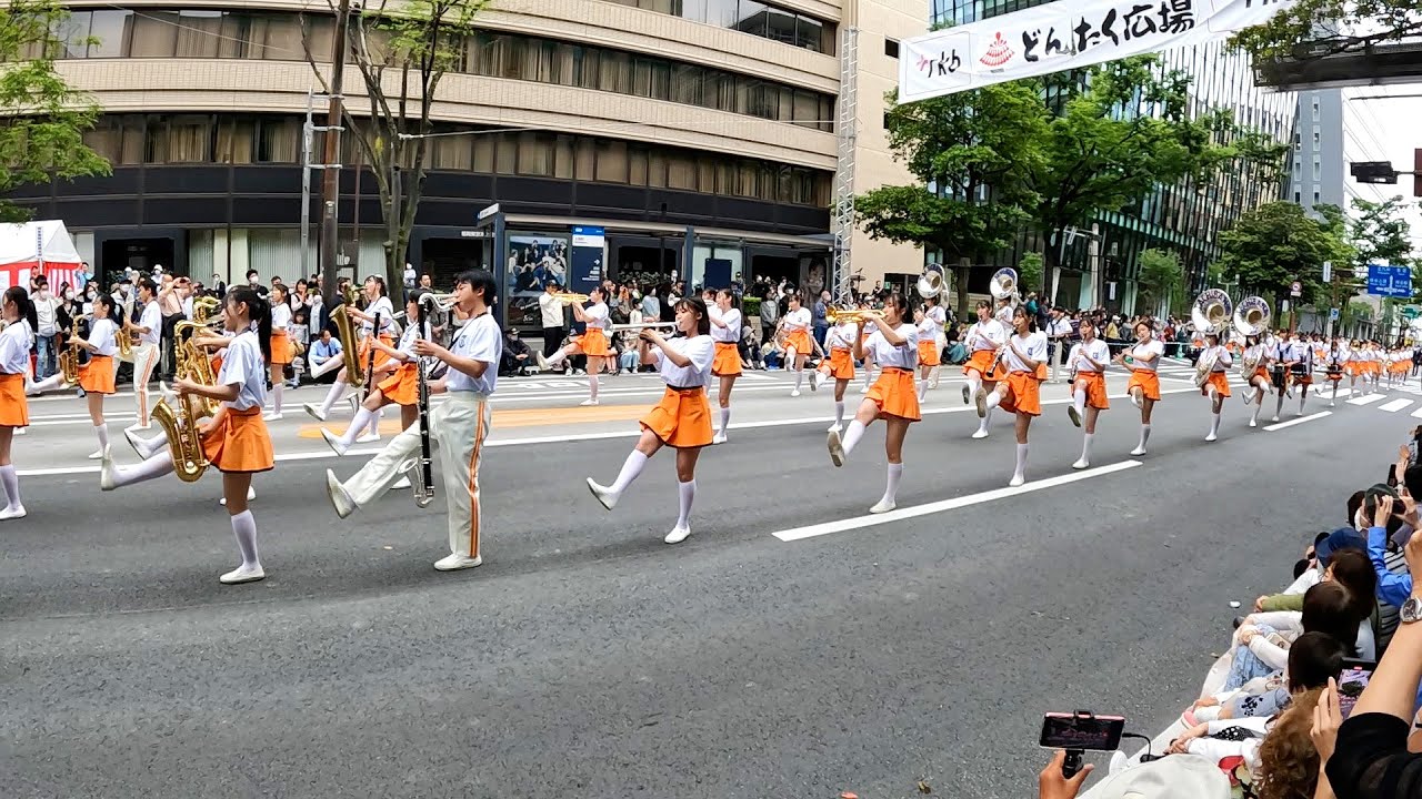【完全版】Kyoto Tachibana SHS Band 博多どんたく進出！