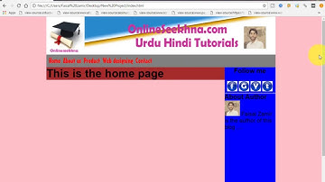 New CSS & HTML Complete Website Layout Tutorials Urdu -Hindi Part 7