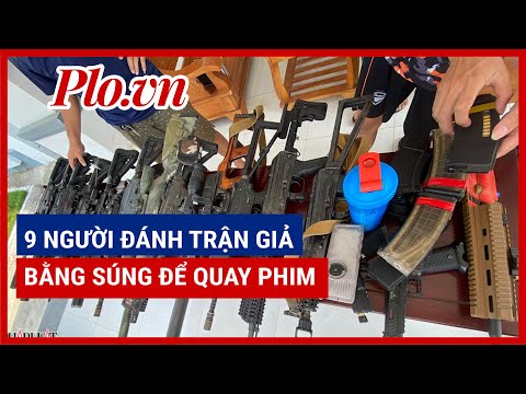 Video Vũng Tàu: 9 người đánh trận giả bằng súng bắn đạn nhựa... - youtube