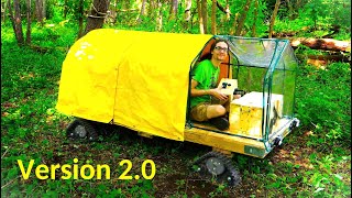 UPGRADING The Camper You Can Drive Around - MORE POWER  - Build & Night In The Forest