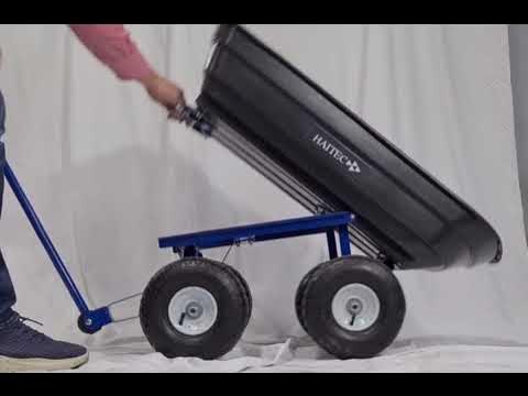 Тележка садовая опрокидывающаяся HAITEC HT-KW100, 100 л - YouTube