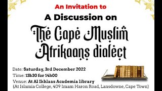 The Cape Malay Afrikaans Dialect