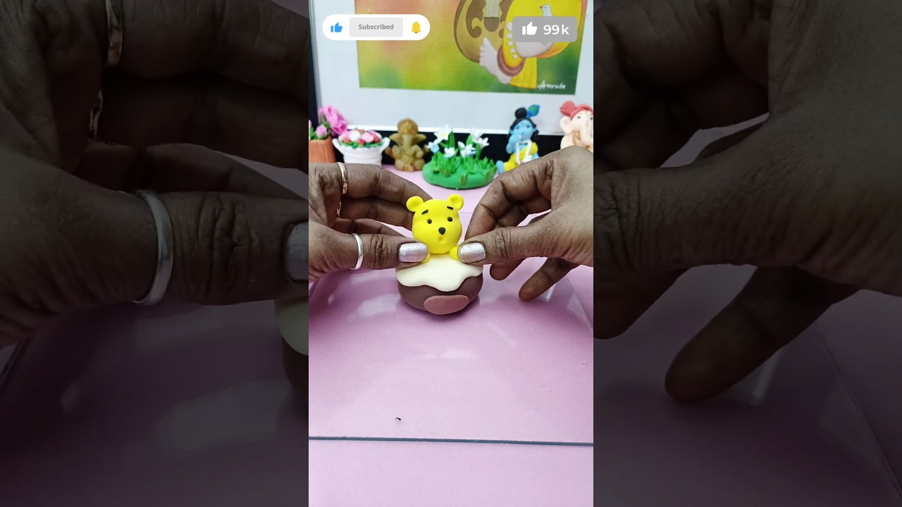 Cute Honey Bear 🐻🍯 | DIY Clay Art with Love & Sweetness 💖✨