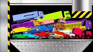 Car & Truck & Bus Race - Colored Stickman Ragdoll Battle