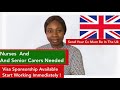 Healthcare Recruitment Agency|Sponsorship For Senior Carers And Nurses In The Uk Only Apply Now !!