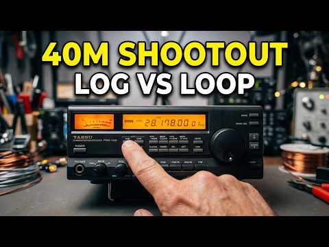 Antenna shootout! LOG antenna vs MLA 30 Plus loop on 40 meters.