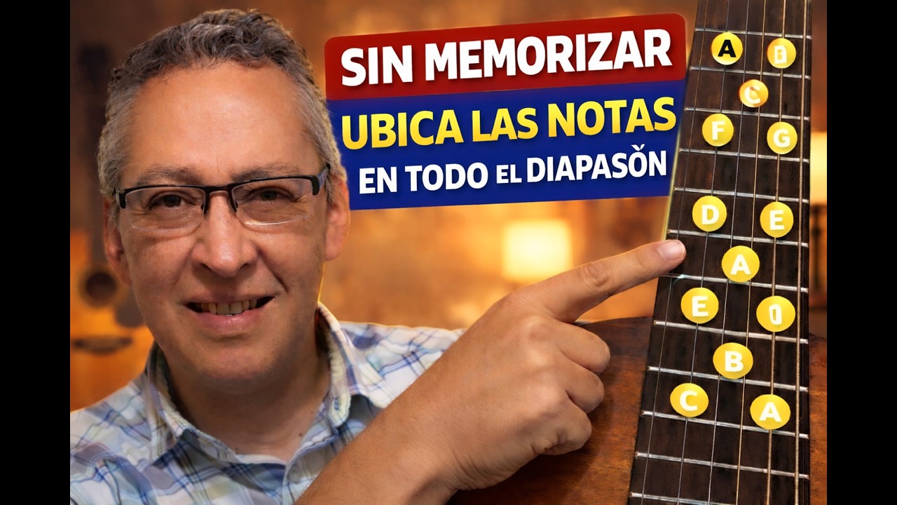 El secreto para saber todas las notas a lo largo del diapasón.