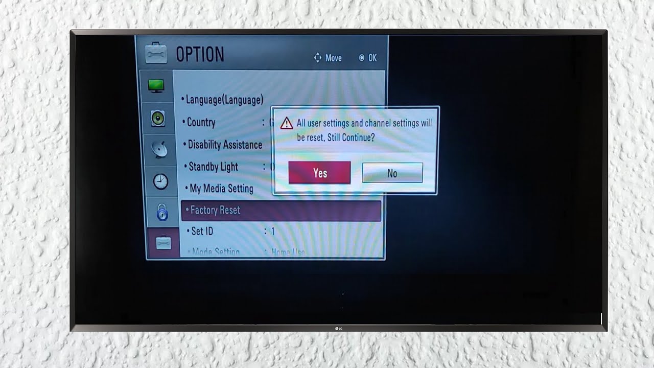 LG Fernseher auf Werkseinstellung zurücksetzen Anleitung YouTube