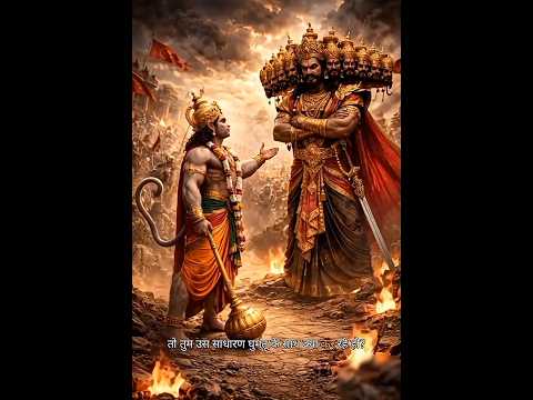 😱 रावण और हनुमान जी के बीच हुआ भयंकर युद्ध! 🚩 | Ravan vs Hanuman | #shorts #ravan #ramayan #hanuman