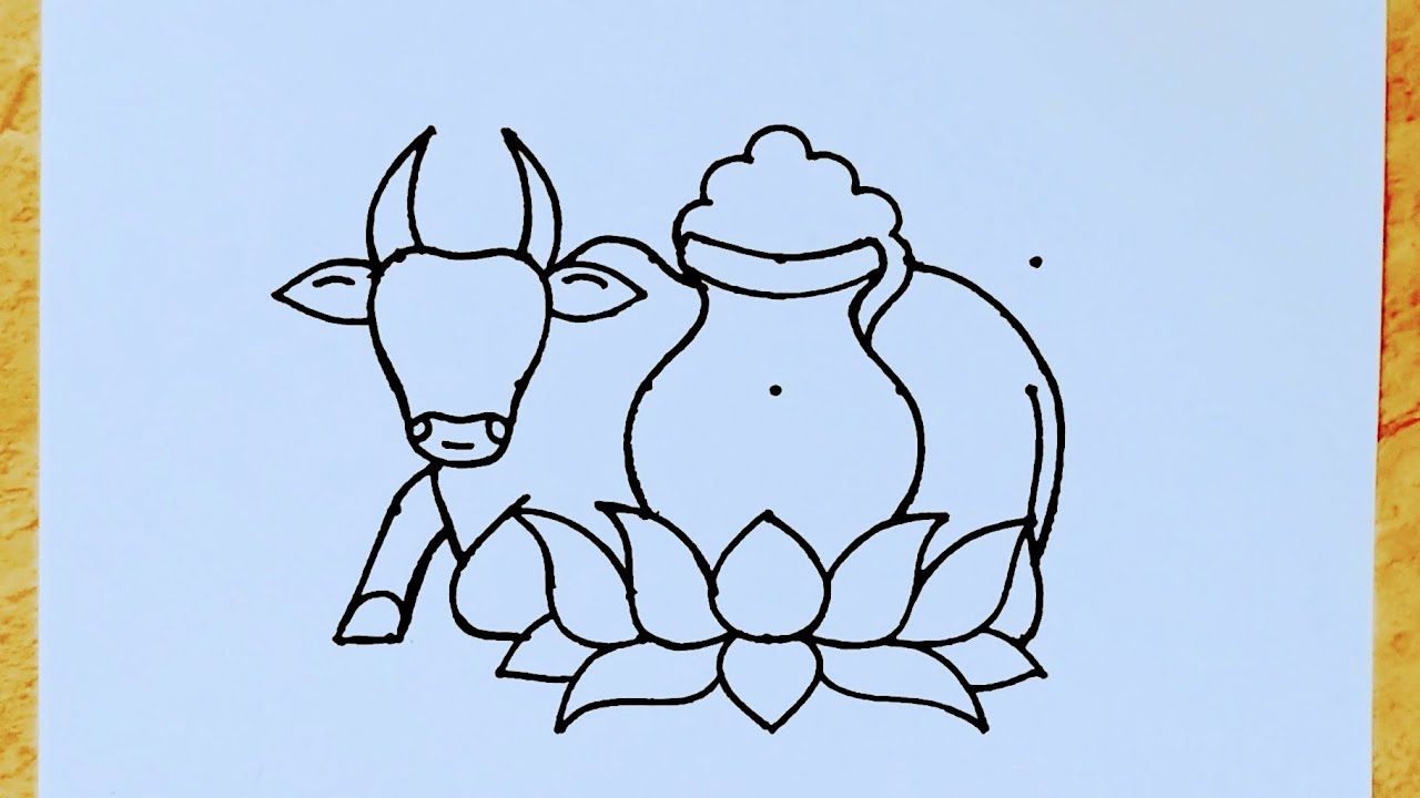 Aggregate more than 130 cow pongal drawing latest