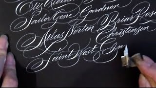 Celebrity baby names 2016 in Calligraphy