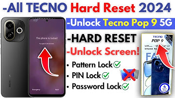 Unlock TECNO Pop 9 Hard Reset - Tecno Pop 9 Unlock Screen Lock Remove Pattern Lock, Pin, Password!