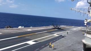 F-35C launch and traps, USS George Washington