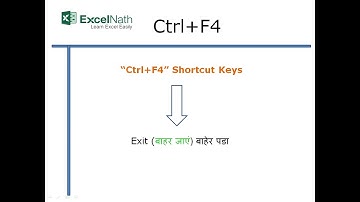"Ctrl+F4"Shortcut Keys