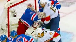 Igor Shesterkin Punches Matthew Tkachuk | Rangers vs Panthers Game 5 | Eastern Conference Finals
