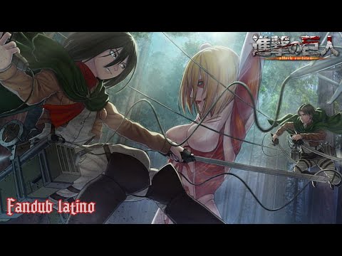 mikasa y levi vs el titan hembra (fandub latino) shingeki no kyojin
