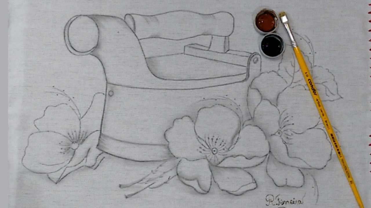 Roberto Ferreira - Vamos Aprender a Pintar Ferro de Passar e Rosas silvestres - Parte 1