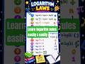 Master Logarithm Laws in Minutes #Math #Logarithms #Algebra #MathTips # #FDSMath#viral#song#short