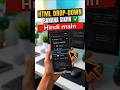 HTML Dropdown Menu in 30 second ✅| HTML Dropdown Menu Tutorial 💻 (Hindi)