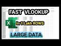 How To Make Vlookup (Speedup) Fast in 1 Lakh Rows